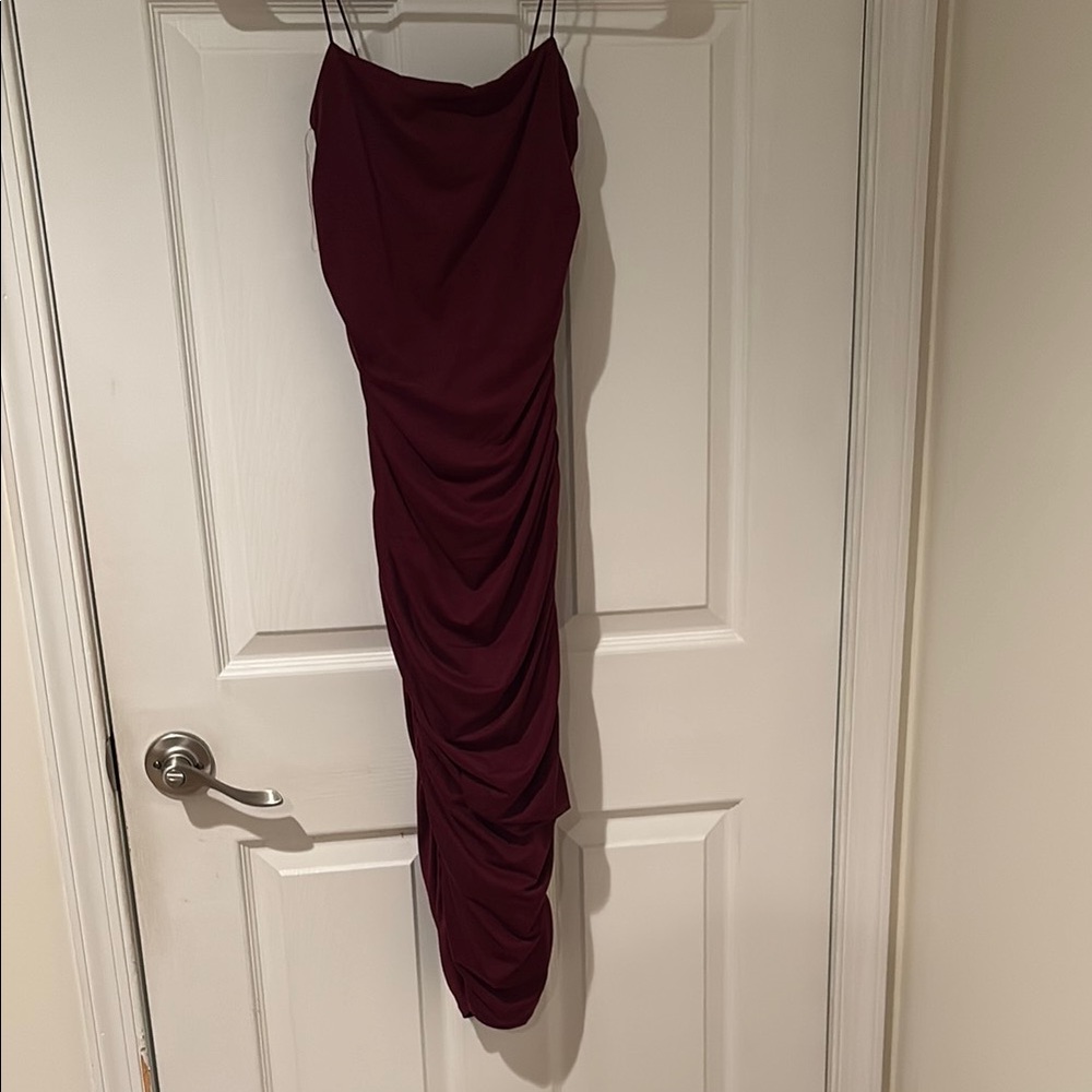 Red or maroon  evening , cocktail, or homecoming dress. Size S. EUC